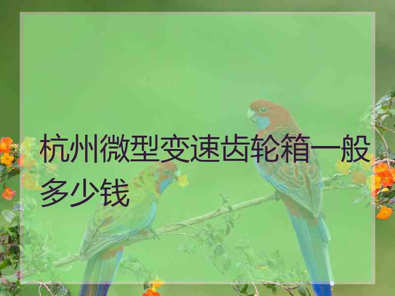 杭州微型变速齿轮箱一般多少钱 杭州微型变速齿轮箱一般多少钱