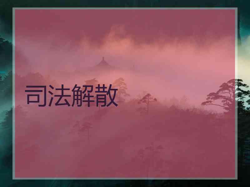 司法解散 司法解散