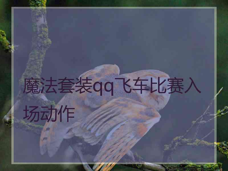 魔法套装qq飞车比赛入场动作 魔法套装qq飞车比赛入场动作