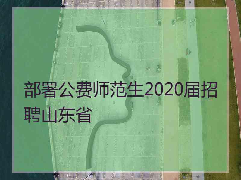部署公费师范生2020届招聘山东省 部署公费师范生2020届招聘山东省