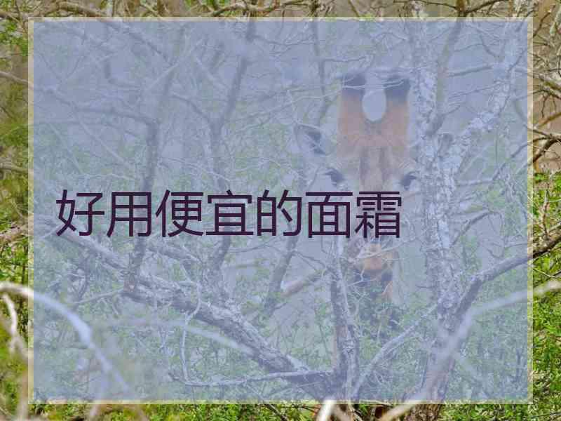 好用便宜的面霜 好用便宜的面霜