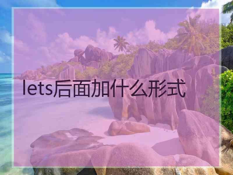 lets后面加什么形式 lets后面加什么形式