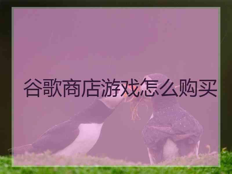谷歌商店游戏怎么购买 谷歌商店游戏怎么购买