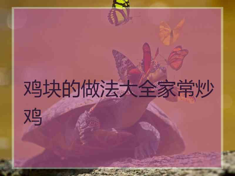 鸡块的做法大全家常炒鸡 鸡块的做法大全家常炒鸡