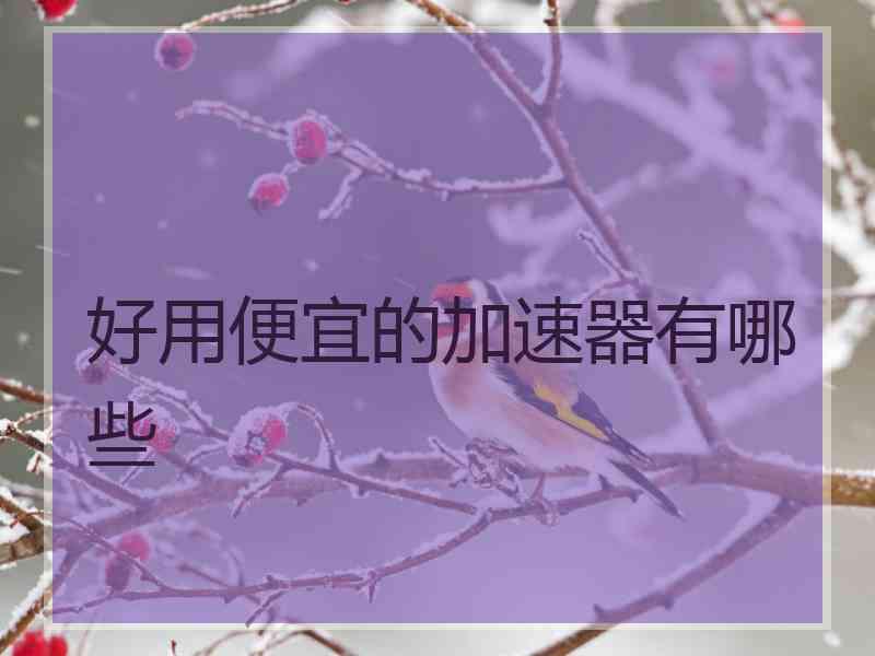 好用便宜的加速器有哪些 好用便宜的加速器有哪些