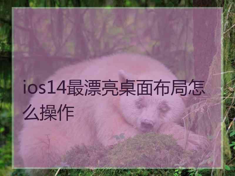 ios14最漂亮桌面布局怎么操作 ios14最漂亮桌面布局怎么操作