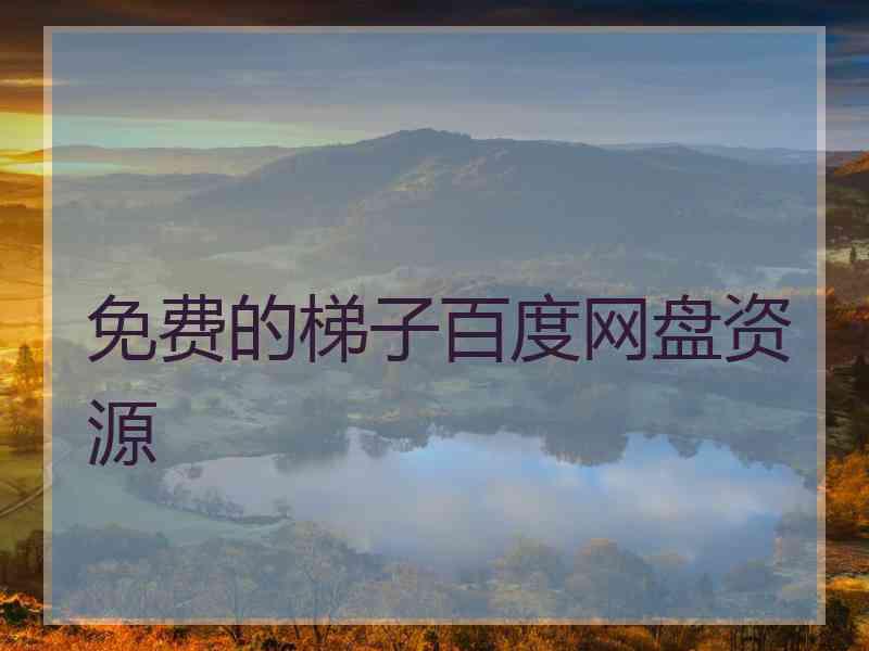 免费的梯子百度网盘资源