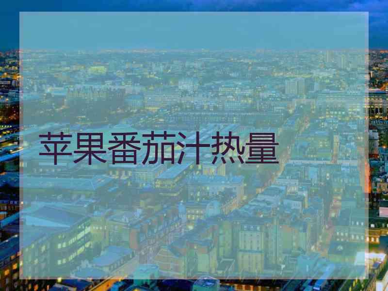 苹果番茄汁热量