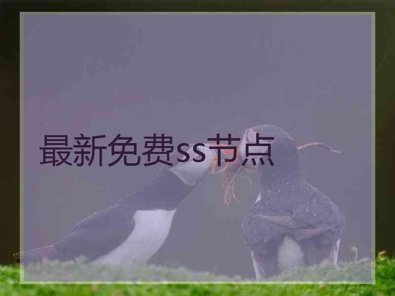 最新免费ss节点