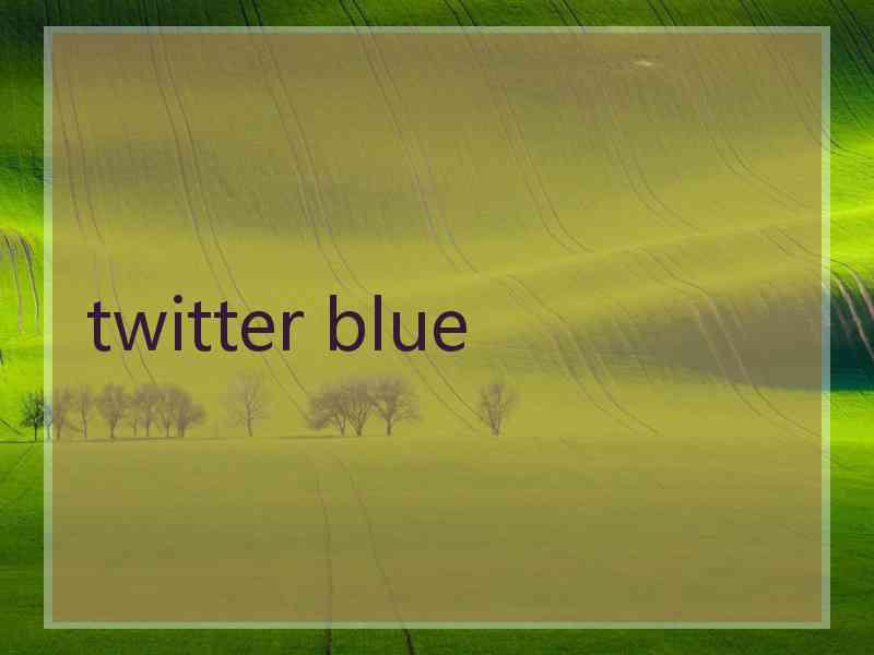 twitter blue