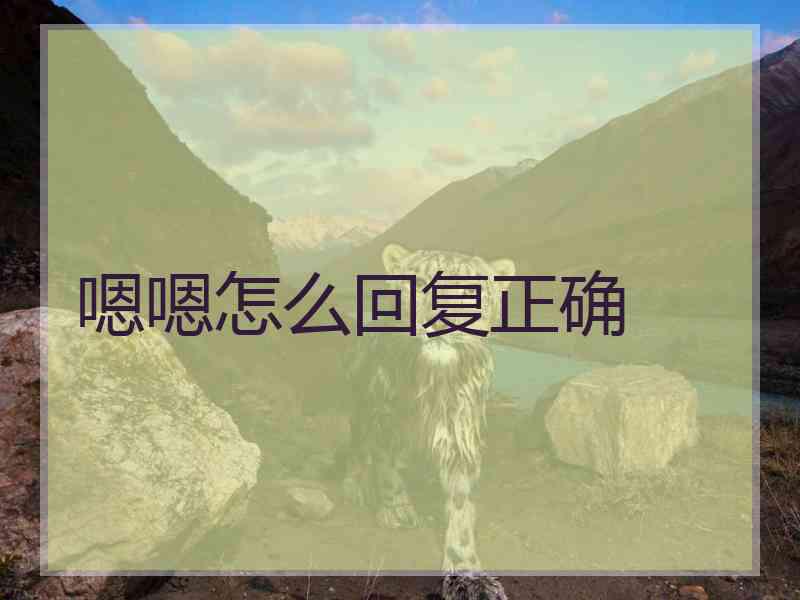 嗯嗯怎么回复正确