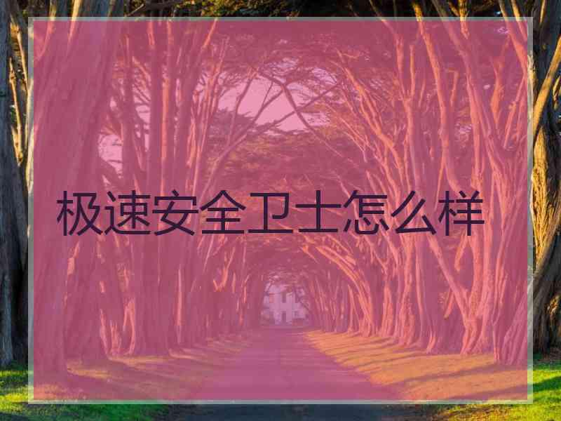 极速安全卫士怎么样
