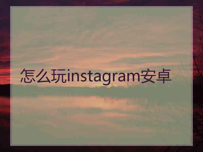 怎么玩instagram安卓