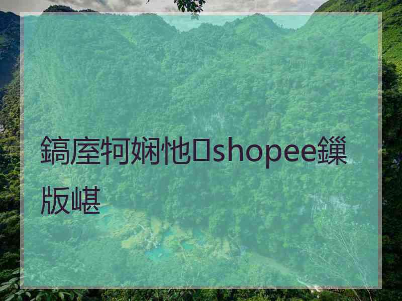 鎬庢牱娴忚shopee鏁版嵁