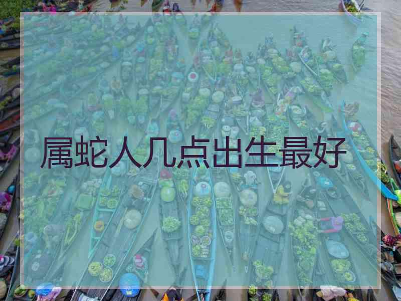 属蛇人几点出生最好