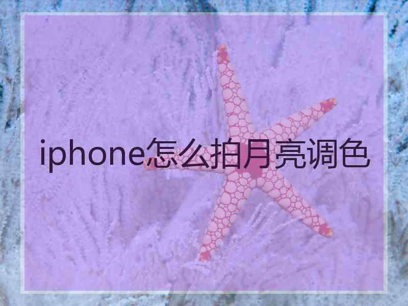 iphone怎么拍月亮调色