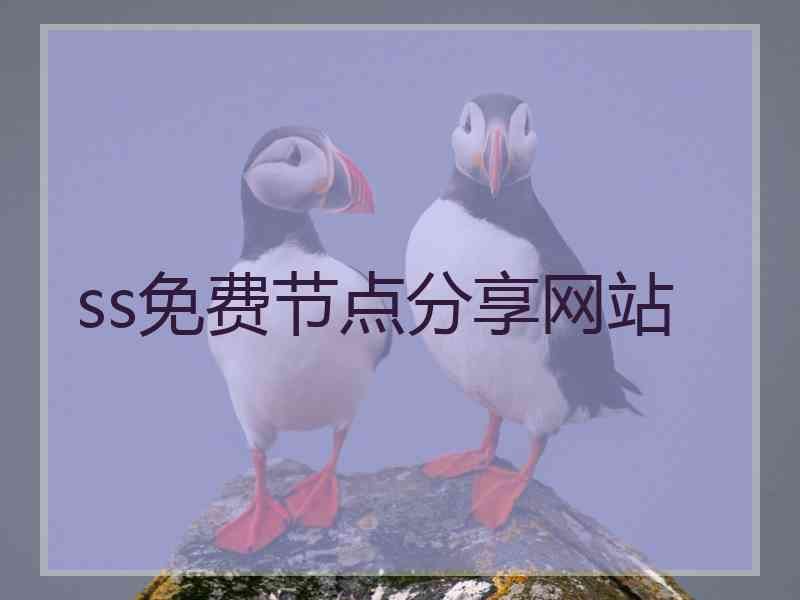 ss免费节点分享网站