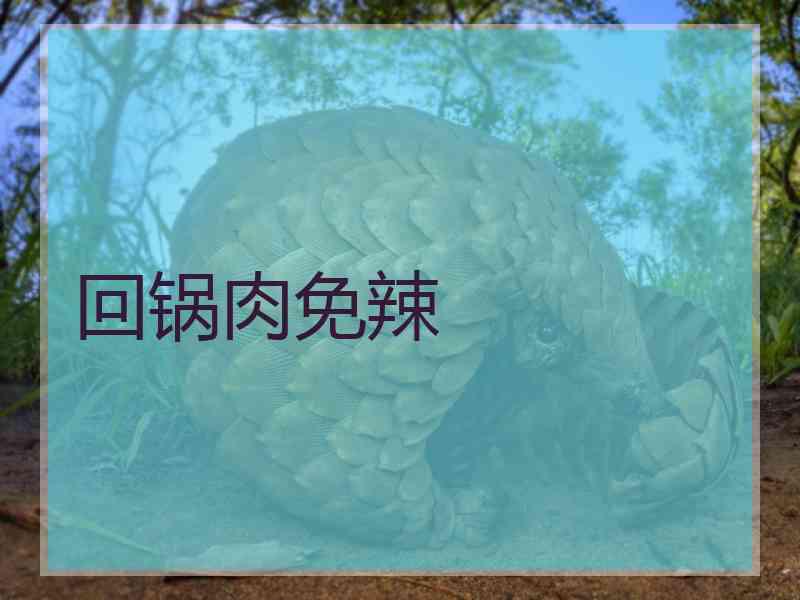 回锅肉免辣
