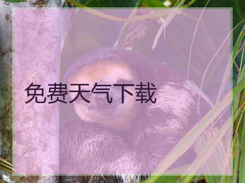 免费天气下载