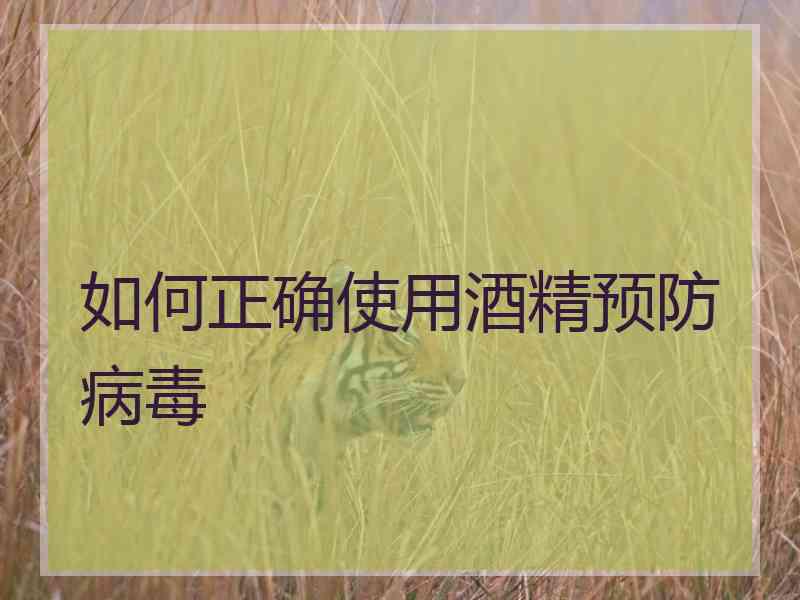 如何正确使用酒精预防病毒