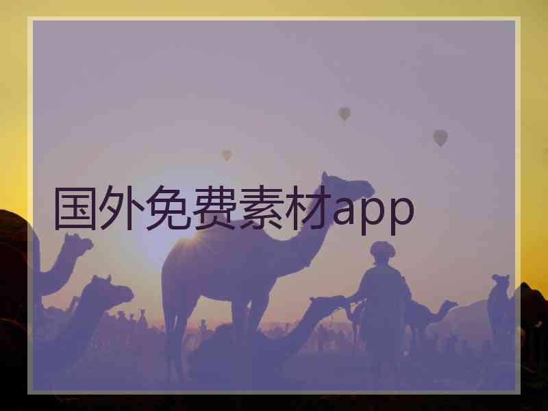 国外免费素材app