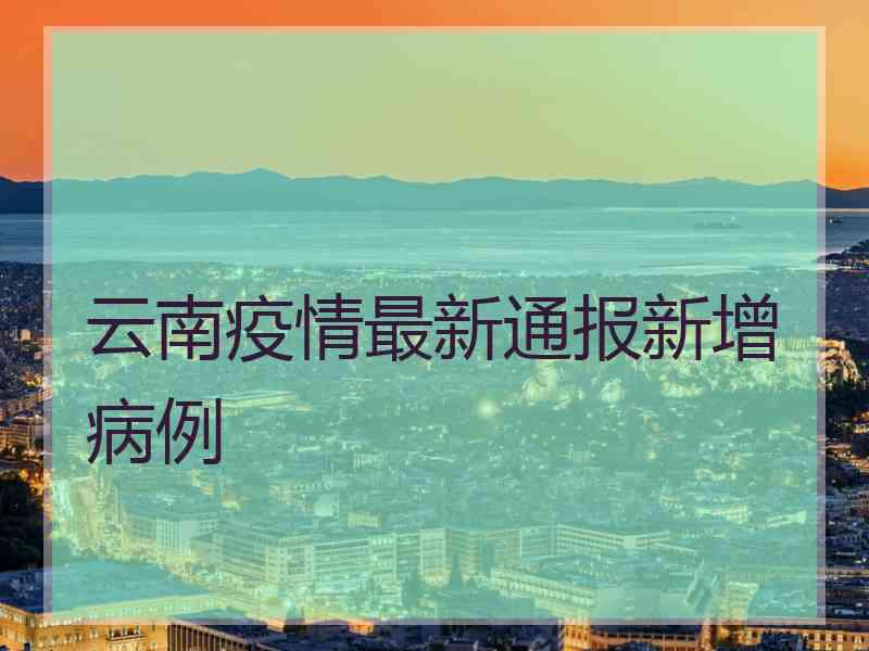 云南疫情最新通报新增病例