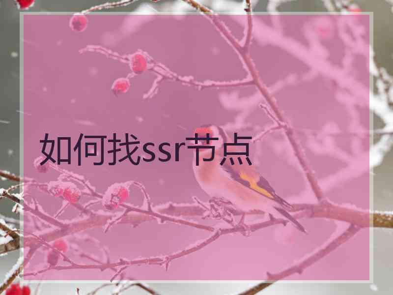 如何找ssr节点