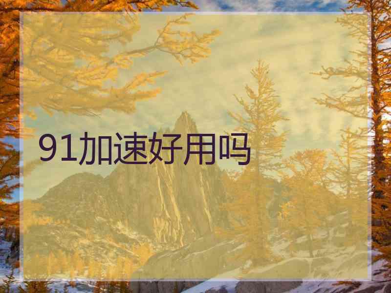 91加速好用吗