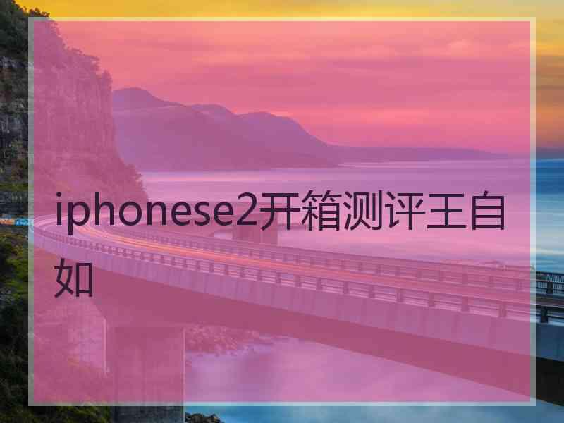iphonese2开箱测评王自如