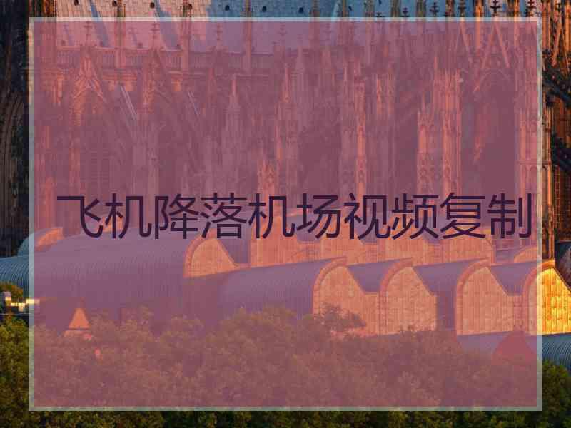 飞机降落机场视频复制