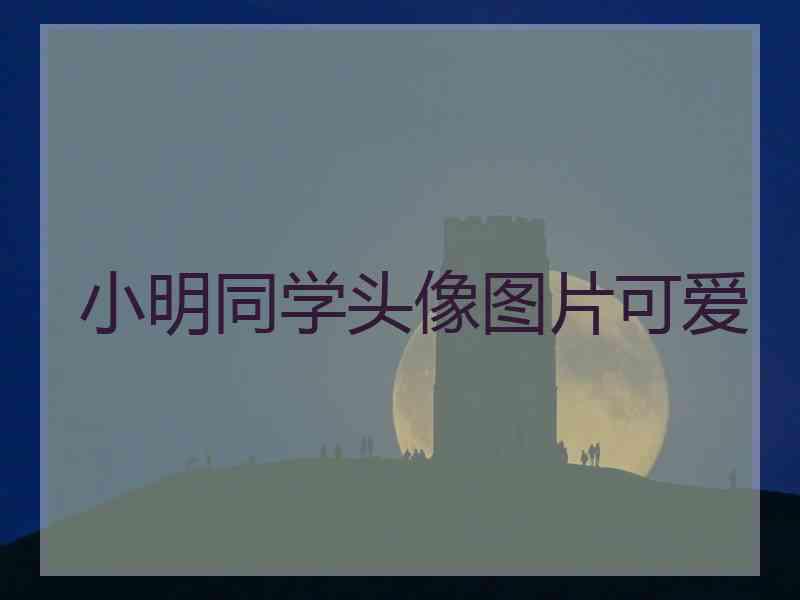 小明同学头像图片可爱