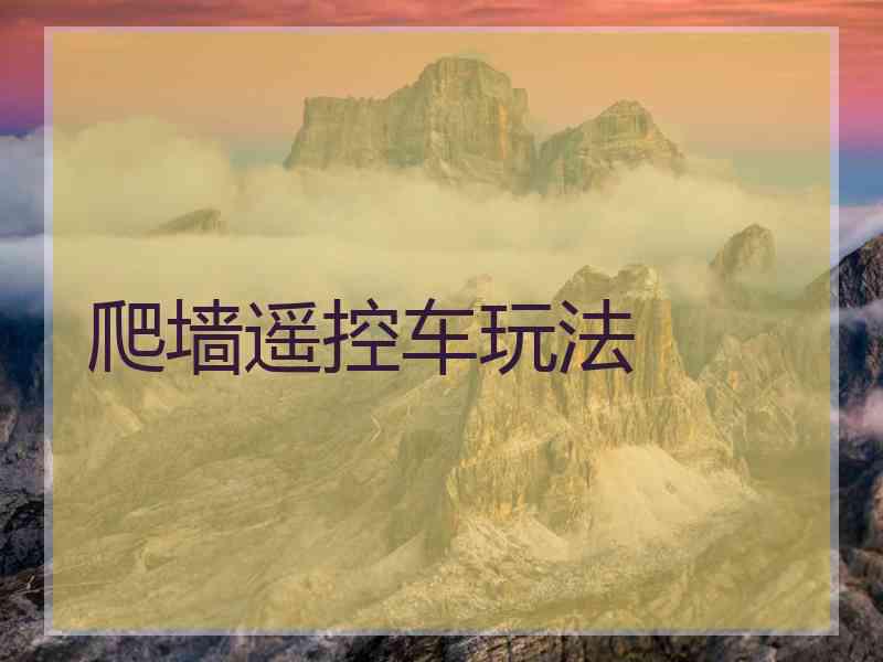 爬墙遥控车玩法
