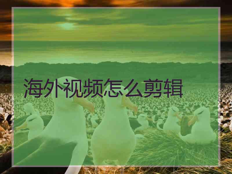 海外视频怎么剪辑
