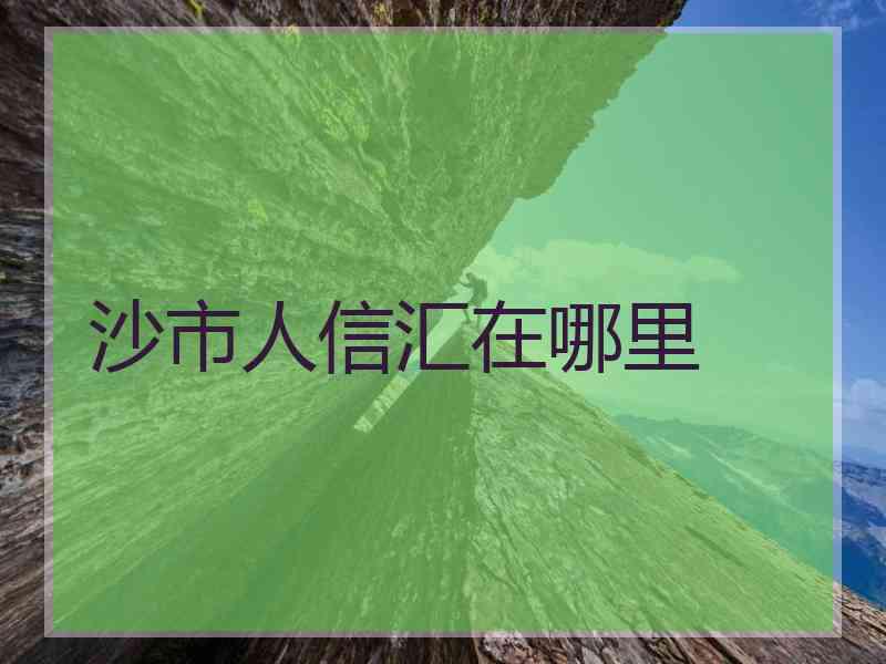 沙市人信汇在哪里