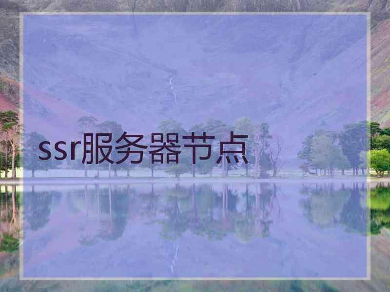 ssr服务器节点