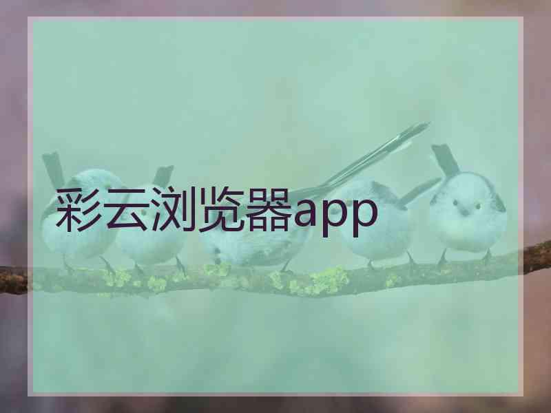 彩云浏览器app