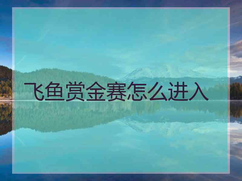 飞鱼赏金赛怎么进入