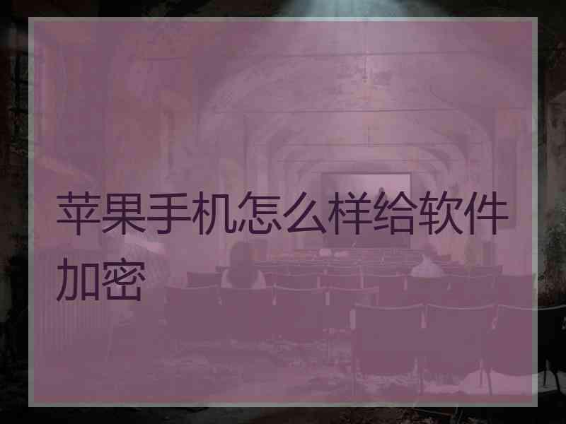 苹果手机怎么样给软件加密