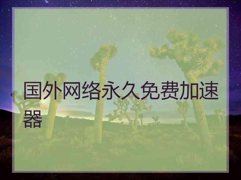 国外网络永久免费加速器