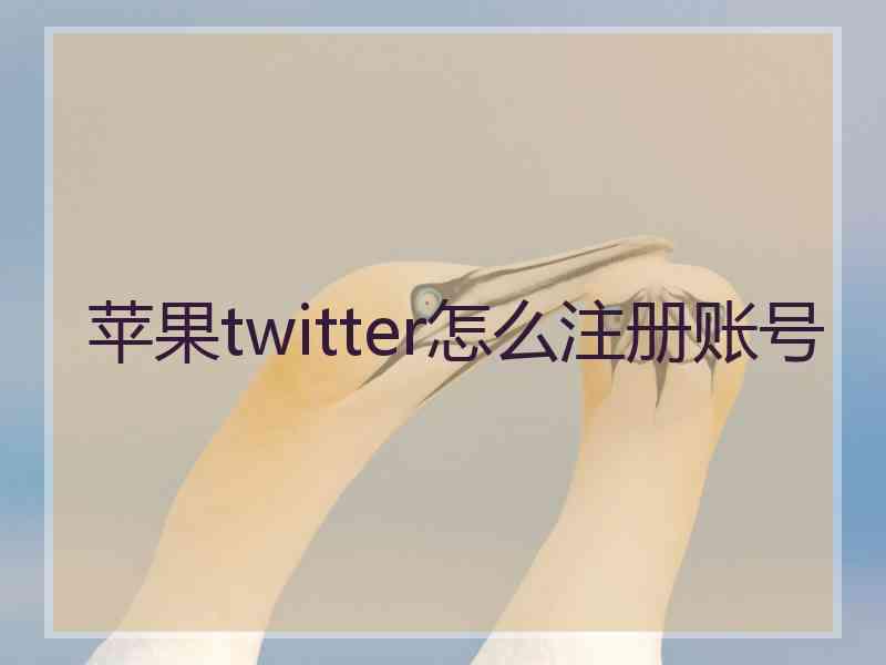 苹果twitter怎么注册账号