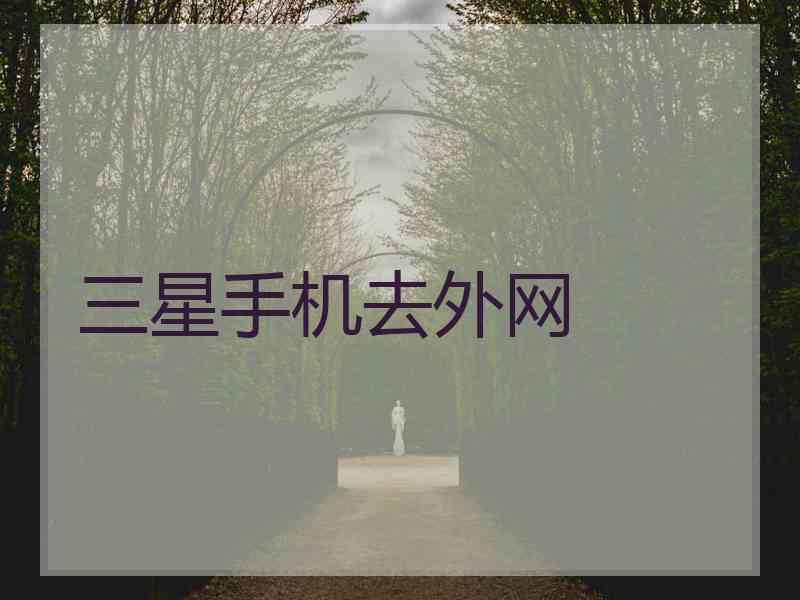 三星手机去外网
