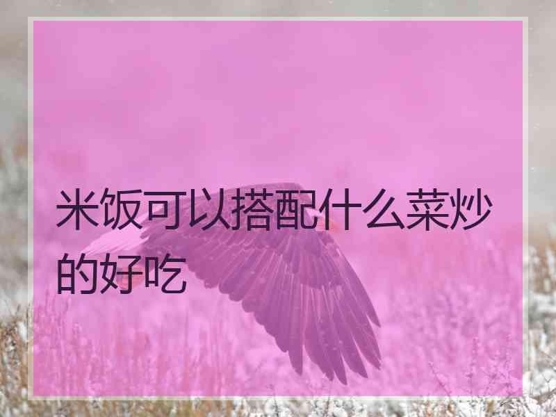 米饭可以搭配什么菜炒的好吃