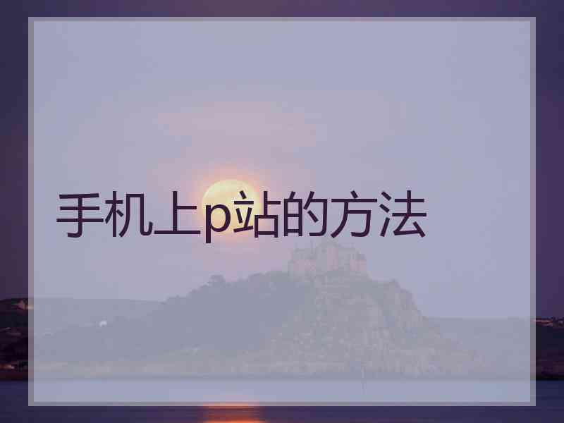 手机上p站的方法