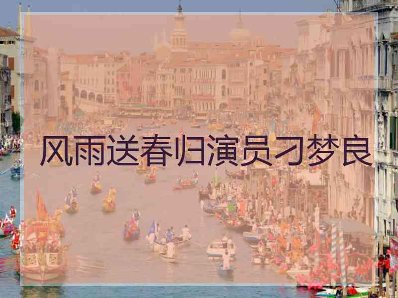 风雨送春归演员刁梦良