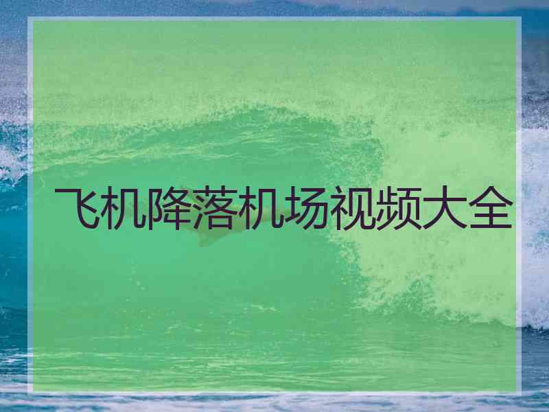 飞机降落机场视频大全