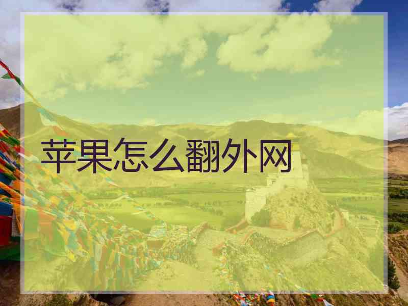 苹果怎么翻外网
