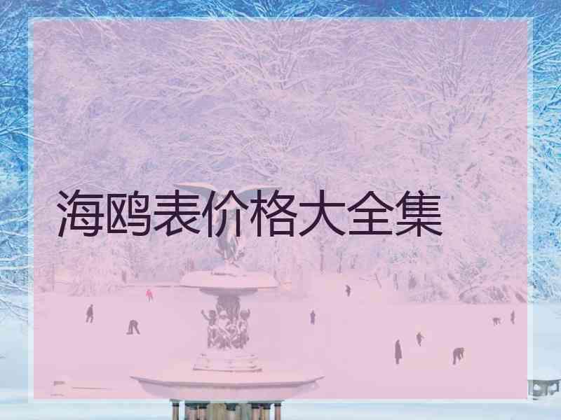海鸥表价格大全集