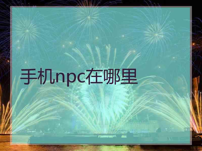 手机npc在哪里