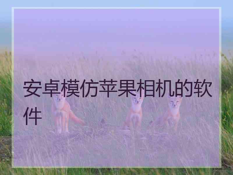 安卓模仿苹果相机的软件