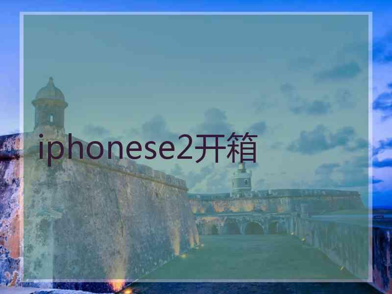 iphonese2开箱